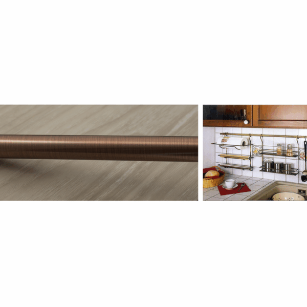 TUBO TONDO DIAMETRO 16 mm. SPESSORE 1,5 mm. RAME SPAZZOLATO prodotto da MANART